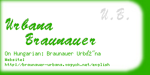 urbana braunauer business card